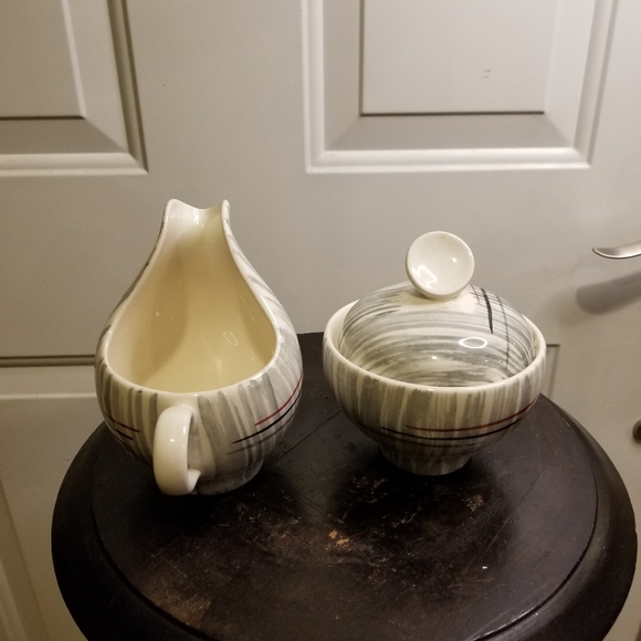 MID-CENTURY Modern Creamer & Sugar Bowl - Picture 2 of 11
